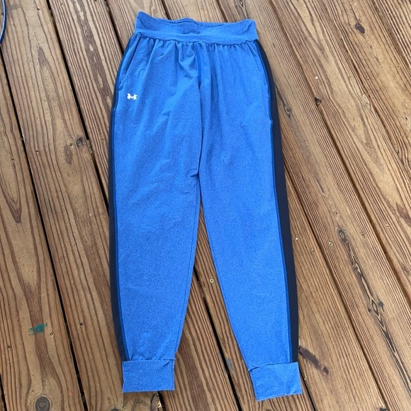 Under Armour Ladies Blue Side Stripe Joggers - Picture 1 of 7